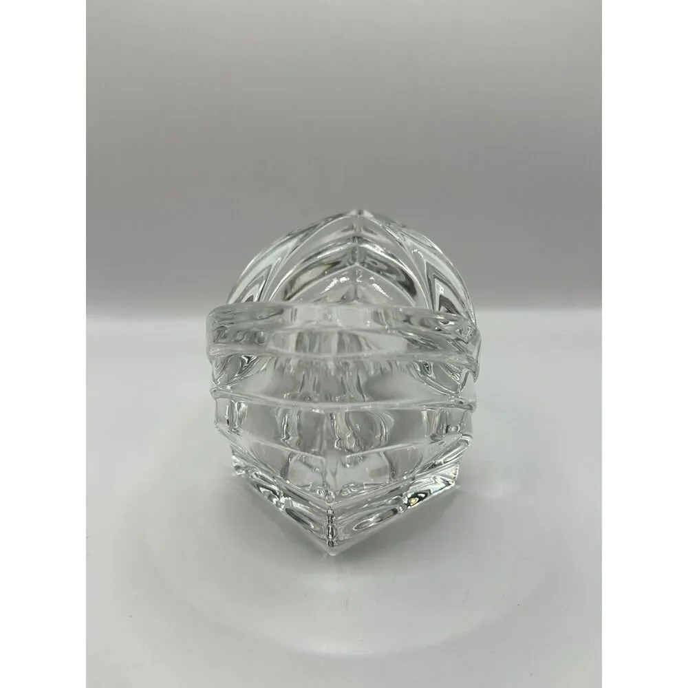 Vintage Mikasa Art Glass Lead Crystal Nut Candy Bowl Tea Light Made in Germany
